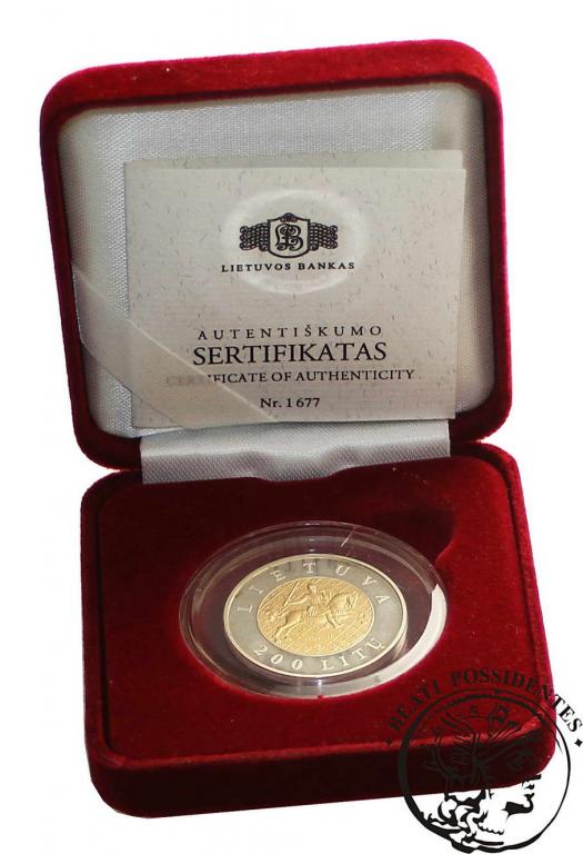 Litwa 200 Litów 2003 koronacja Mendoga st.L-