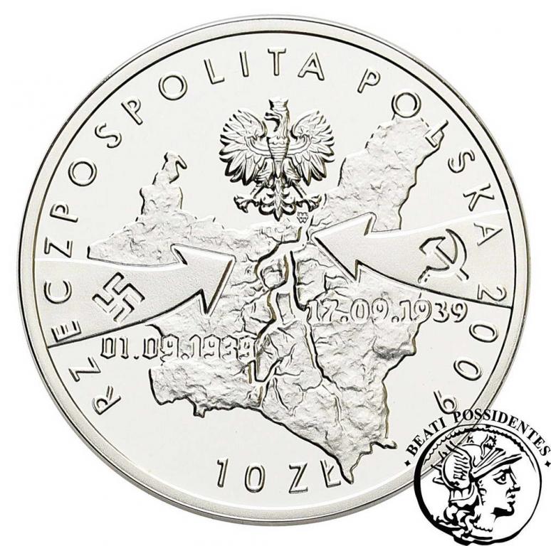 III RP 10 zł 2009 Wrzesień 1939 Wieluń st. L