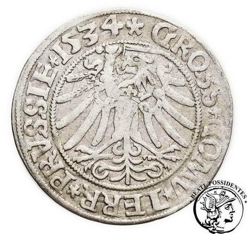 Zygmunt I Stary grosz pruski 1534 st. 3-