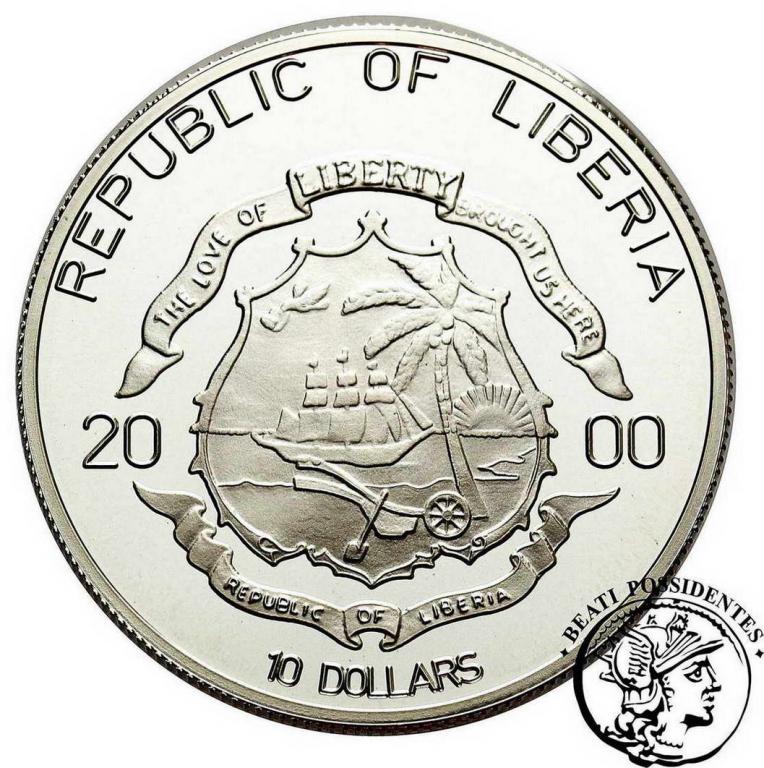 Liberia 10 $ Dolarów 2000 st.L