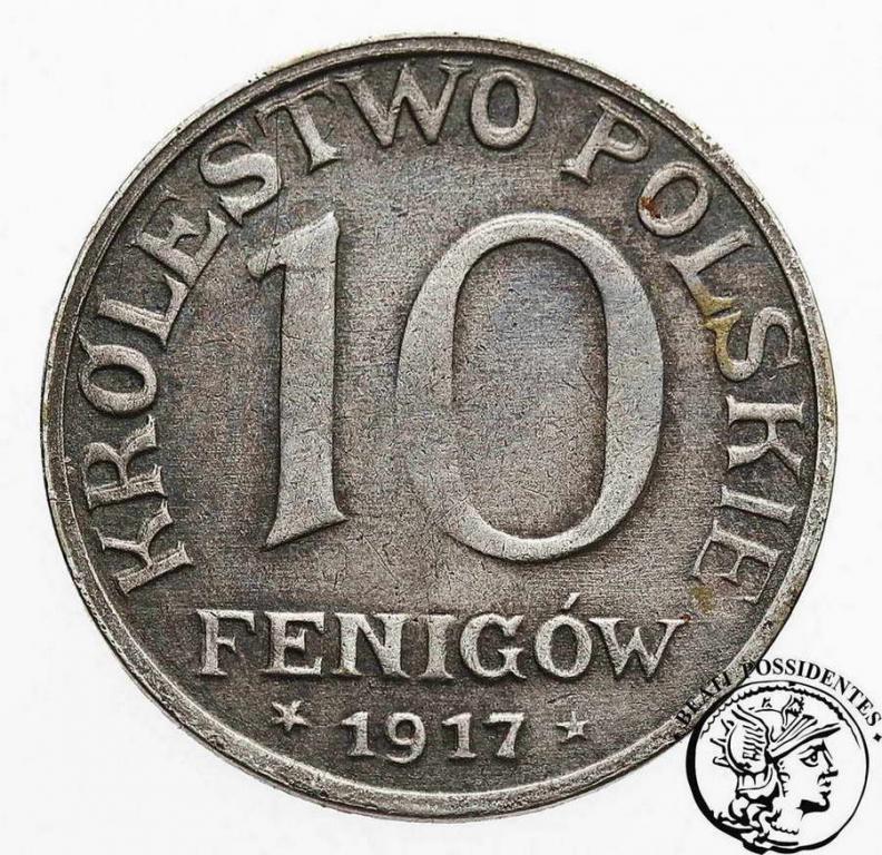 10 Fenigów 1917 bliżej obrzeża st.2-