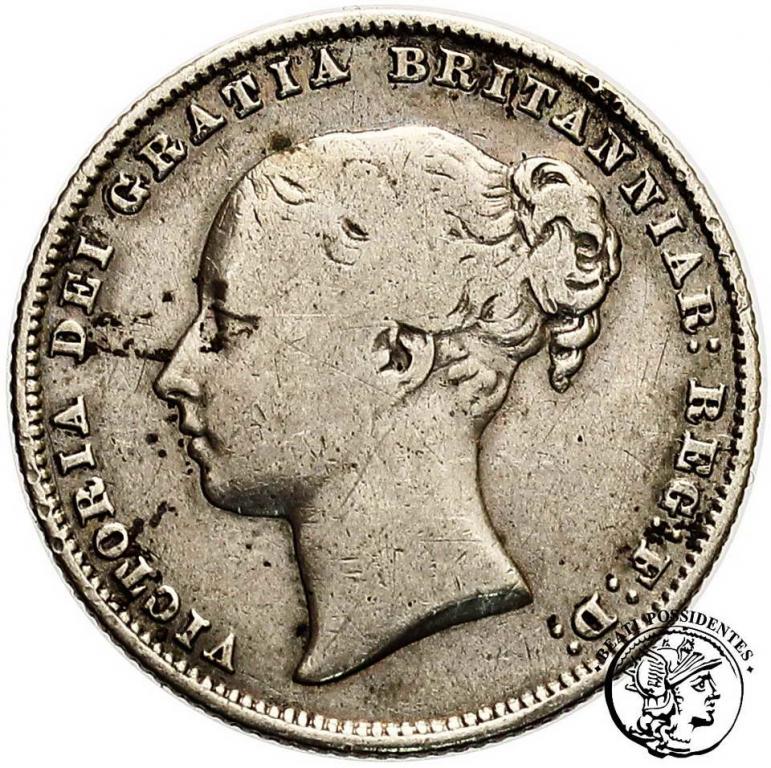 Wielka Brytania 1 szyling 1858 st. 4