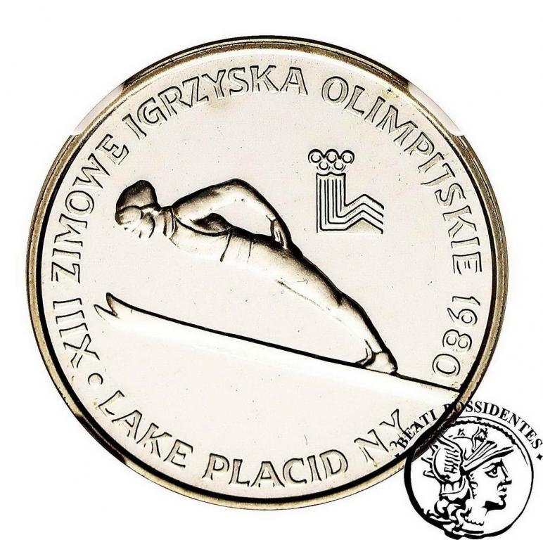 200 złotych 1980 Lake Placid b. znicza NGC PF 68