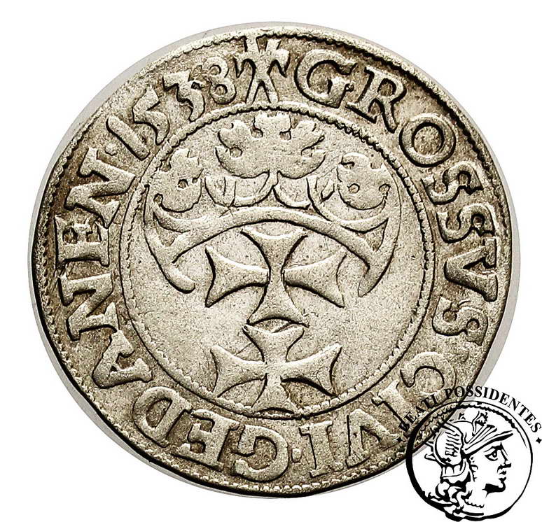 Zygmunt I Stary grosz gdański 1538 st. 3