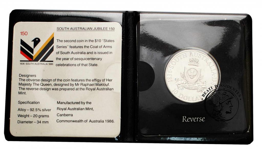 Australia 10 $ Dolarów 1986 South Australia st.1-