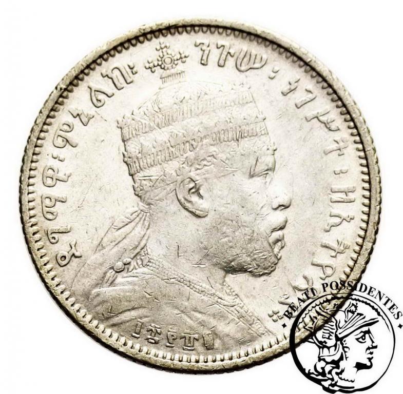 Etiopia 1/4 Birr EE 1895 = 1903 AD st. 3
