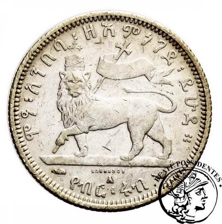 Etiopia 1/4 Birr EE 1895 = 1903 AD st. 3