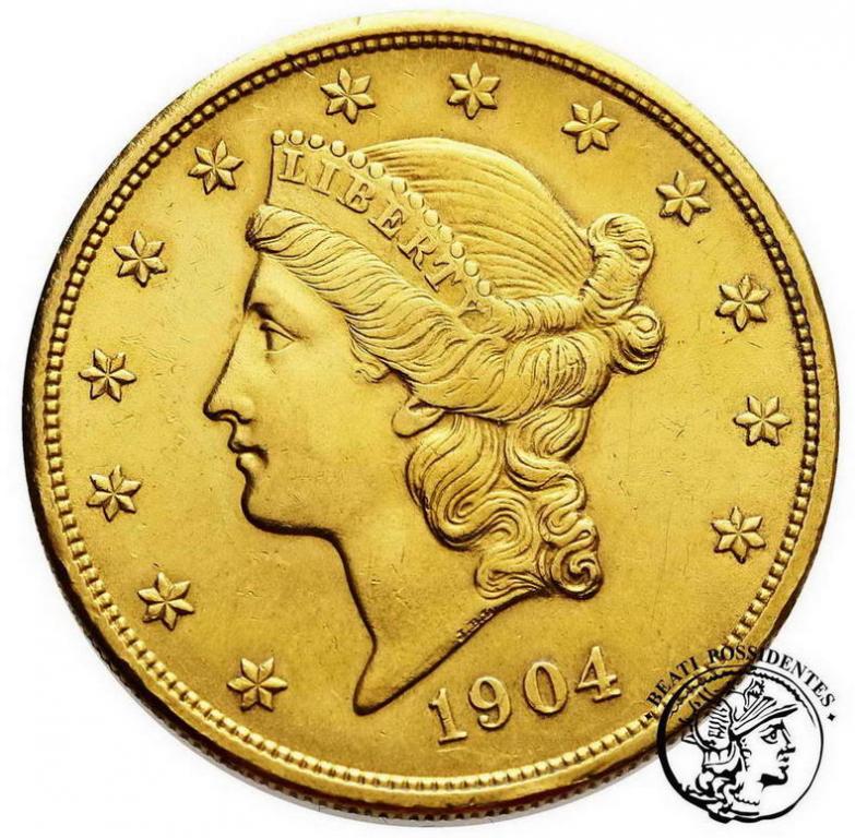 USA 20 $ Dolarów 1904 Philadelphia st.3