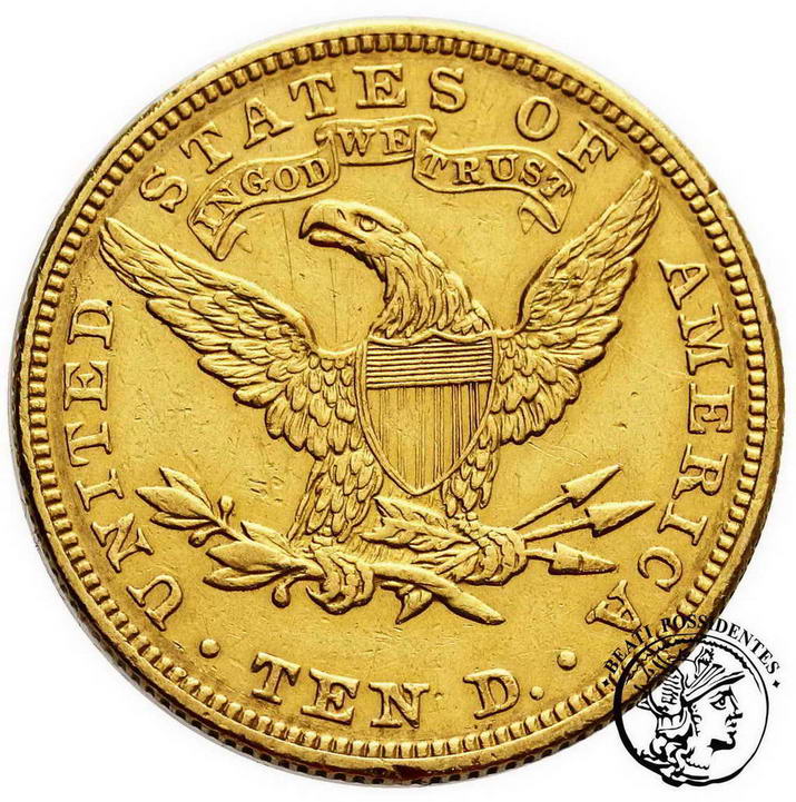 USA 10 $ Dolarów 1893 Philadelphia st.3