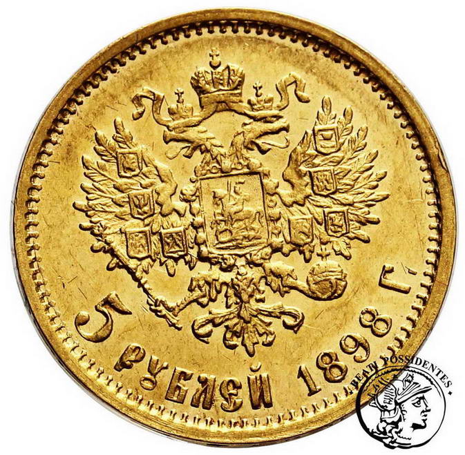Rosja 5 Rubli 1898 AG st.2