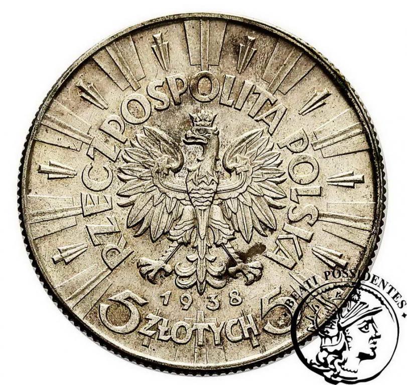 5 złotych 1938 Piłsudski st2-