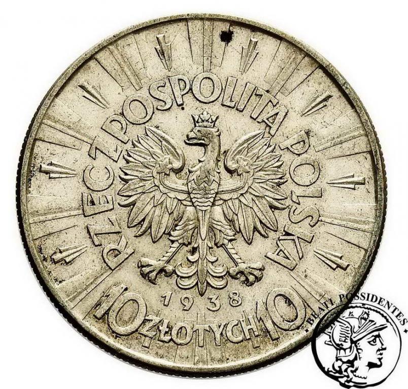 10 złotych 1938 Piłsudski st.3+