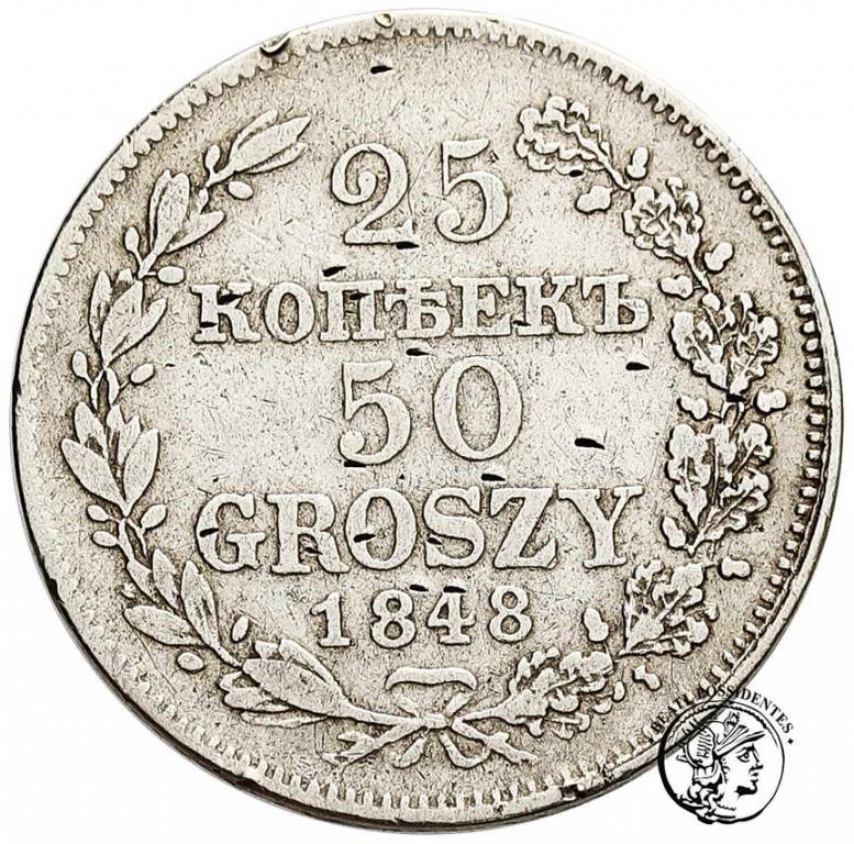 25 Kopiejek = 50 groszy 1848 Mikołaj I st.3