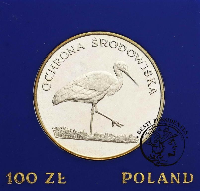 PRL 100 zł 1982 Bocian st. L