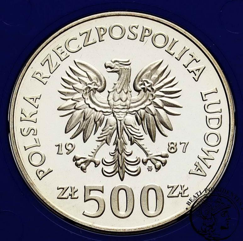 PRL 500 zł 1987 M. Europy w Piłce Nożnej st. L