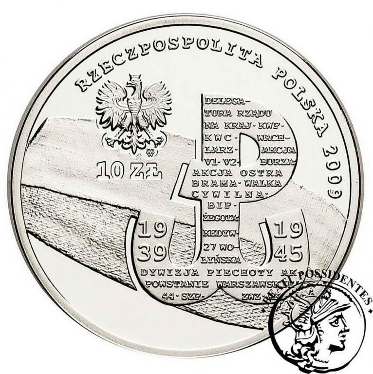 10 złotych 2009 Państwo Podziemne st.L