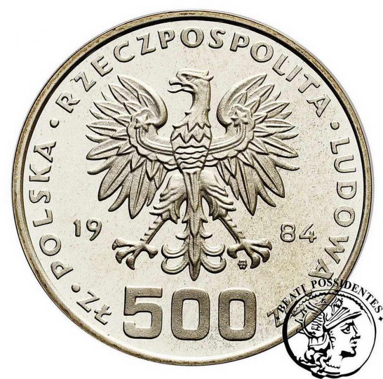 PRL 500 złotych 1984 Łabędź st. L-