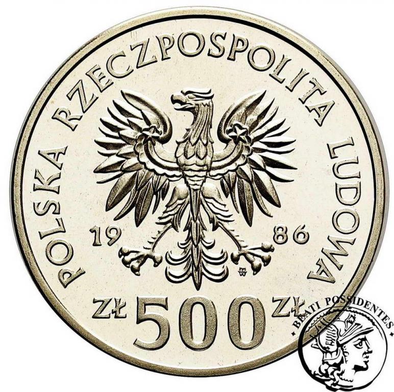 PRL 500 złotych 1986 Sowa st. L-