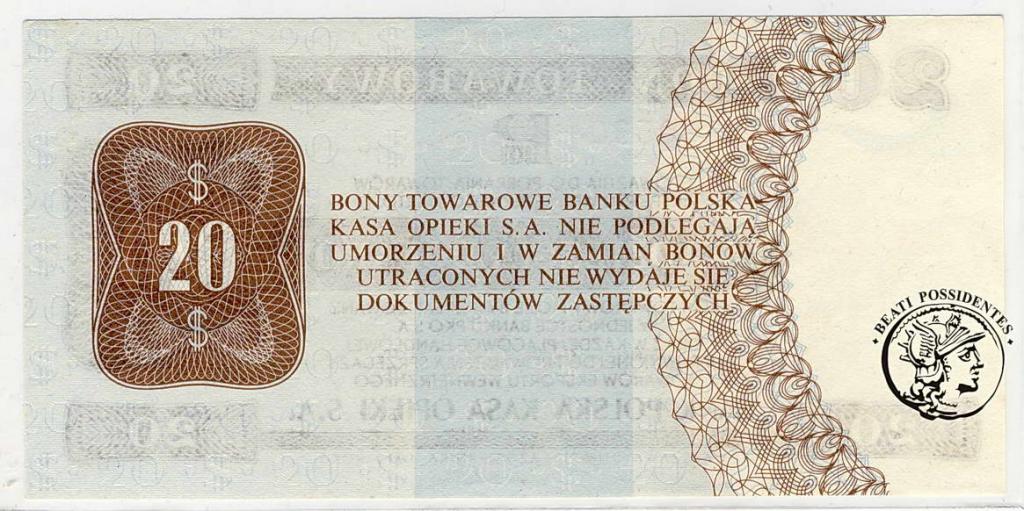 20 $ Dolarów 1979 bon ''Pewex'' st.1-