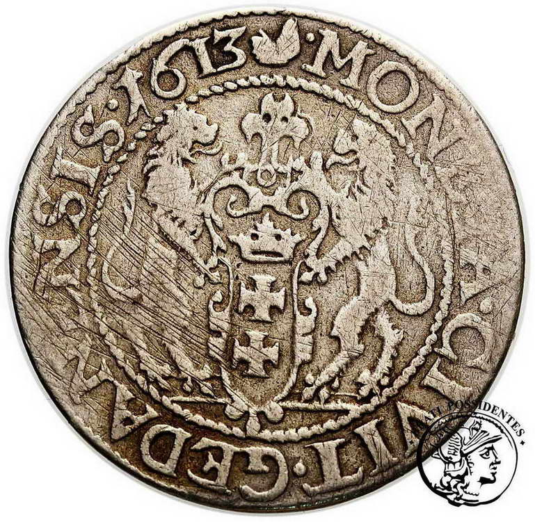 Polska Zygmunt III Waza Ort Gdańsk 1613 st.3-