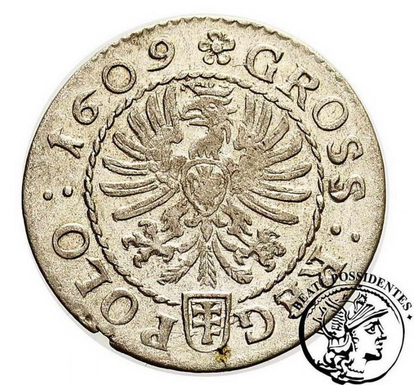 Zygmunt III Waza grosz koronny 1609 st. 2-