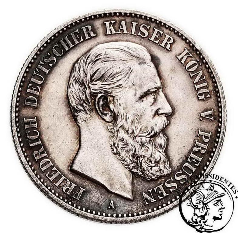 Niemcy Prusy 2 Marki 1888 A Friedrich III st. 3+