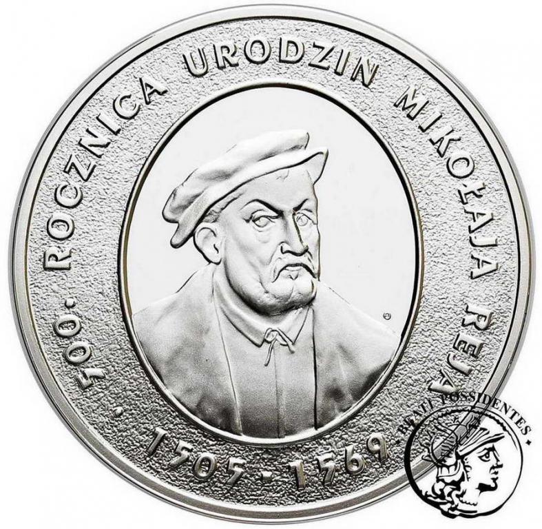 III RP 10 zł 2005 Mikołaj Rej st. L-