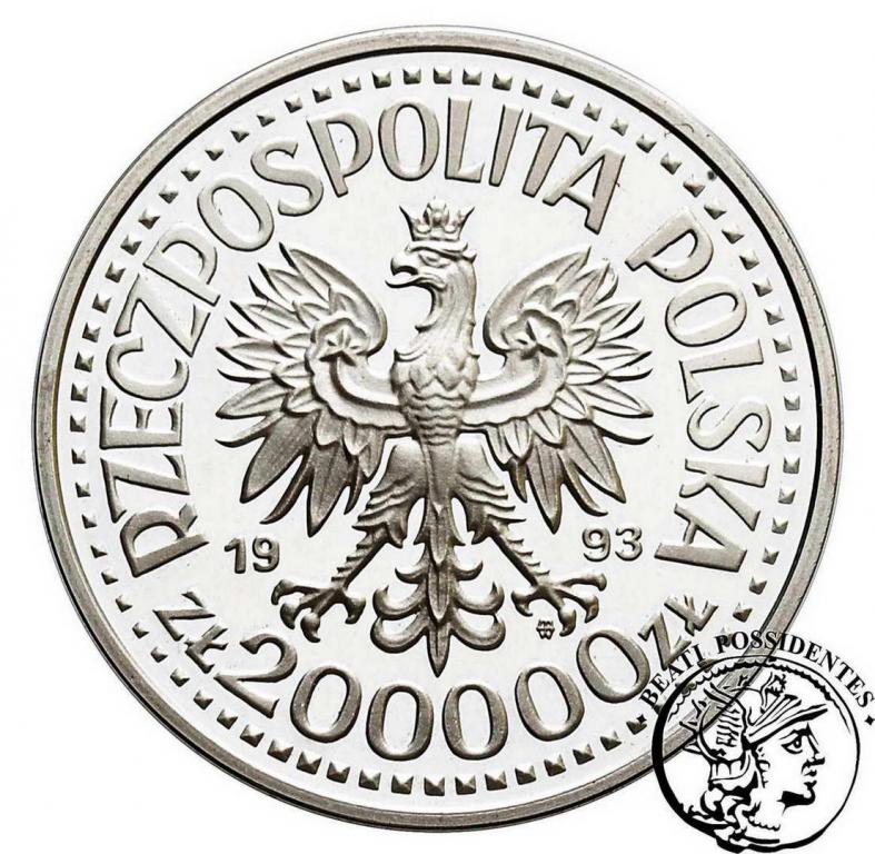 200 000 zł 1993 Jagiellończyk półpostać st.L-