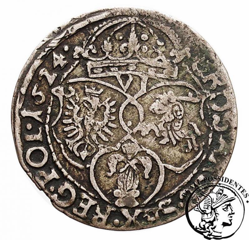 Zygmunt III Waza szóstak koronny 1624 st. 3-