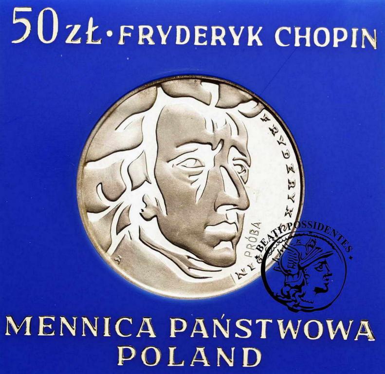 PRL PRÓBA Ag 50 zł 1972 Chopin st. L/L-