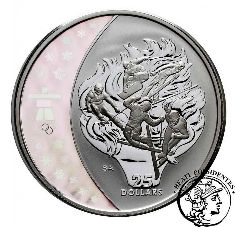 Kanada 25 $ dolarów 2009 Oly Vancouver srebro stL