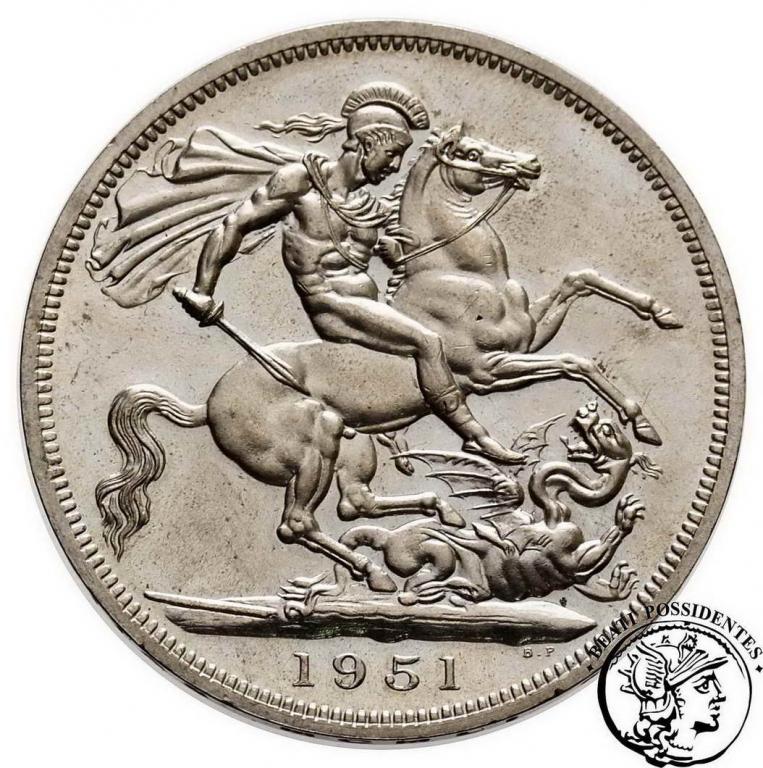 Wielka Brytania 1 korona 1951 st. 2