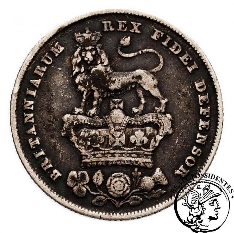 Wielka Brytania 1 szyling 1826 Jerzy IV st. 3-