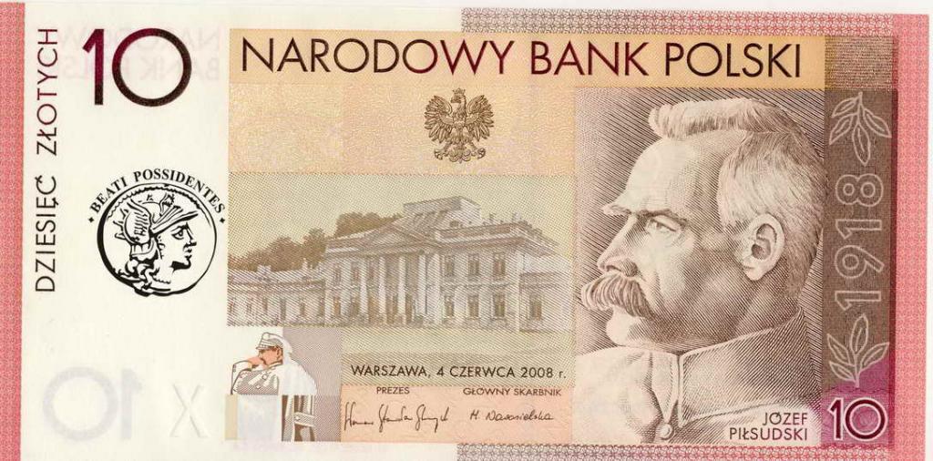 Polska 10 zlotych 2008 Józef Piłsudski st. 1