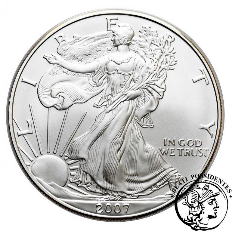 USA 1 Dolar 2007 1 Uncja Srebra 999 st.1
