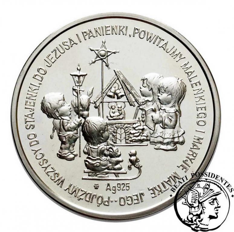 Polska Medal na Boże Narodzenie SREBRO st.L-