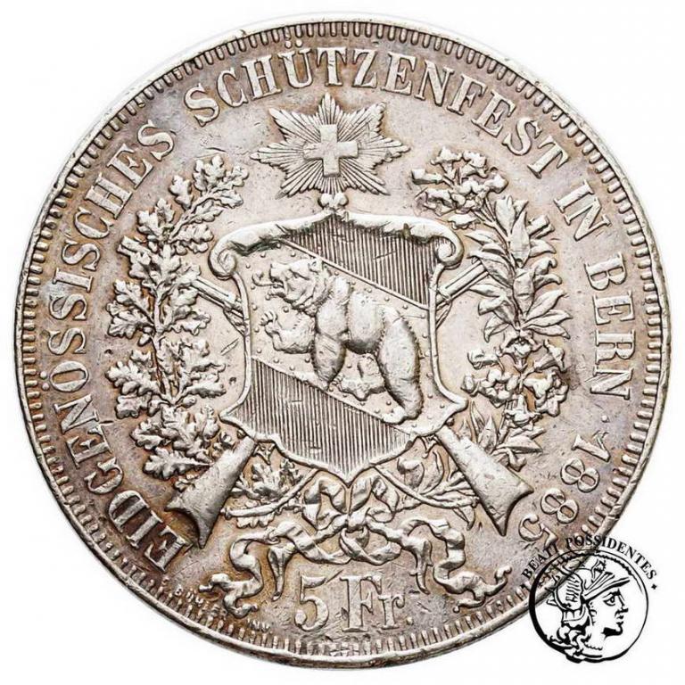 Szwajcaria 5 Franków 1885 Bern st.3