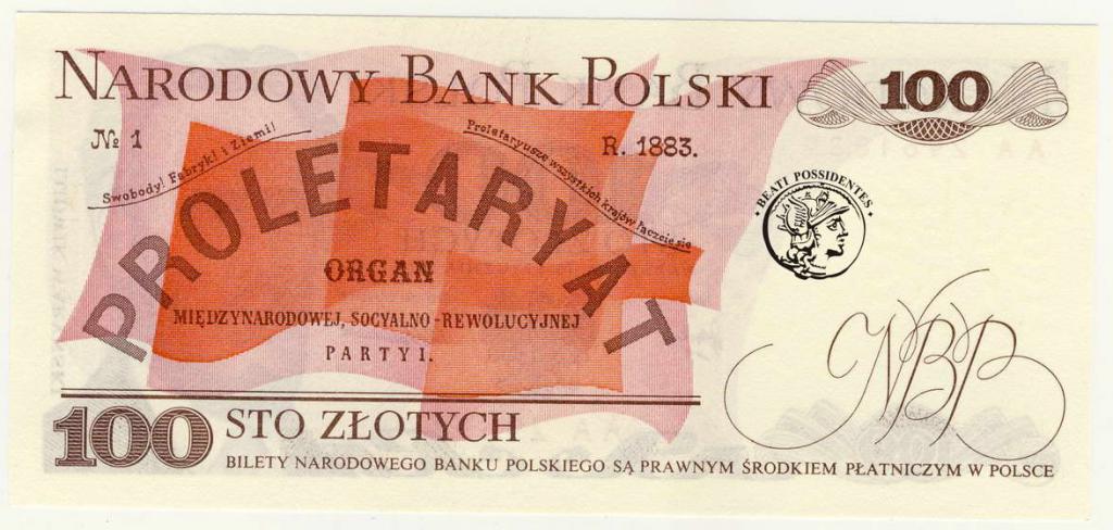 Polska 100 zlotych 1975 seria AA st.1