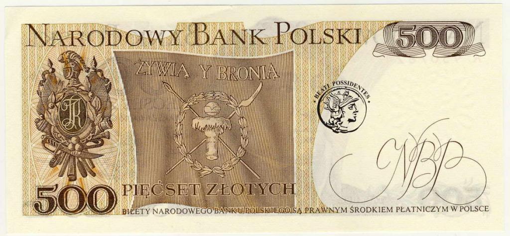 Polska 500 zlotych 1974 seria A st.1