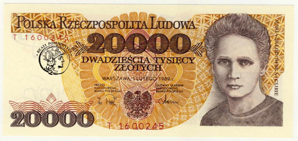 Polska 20 000 zlotych 1989 seria T st.1