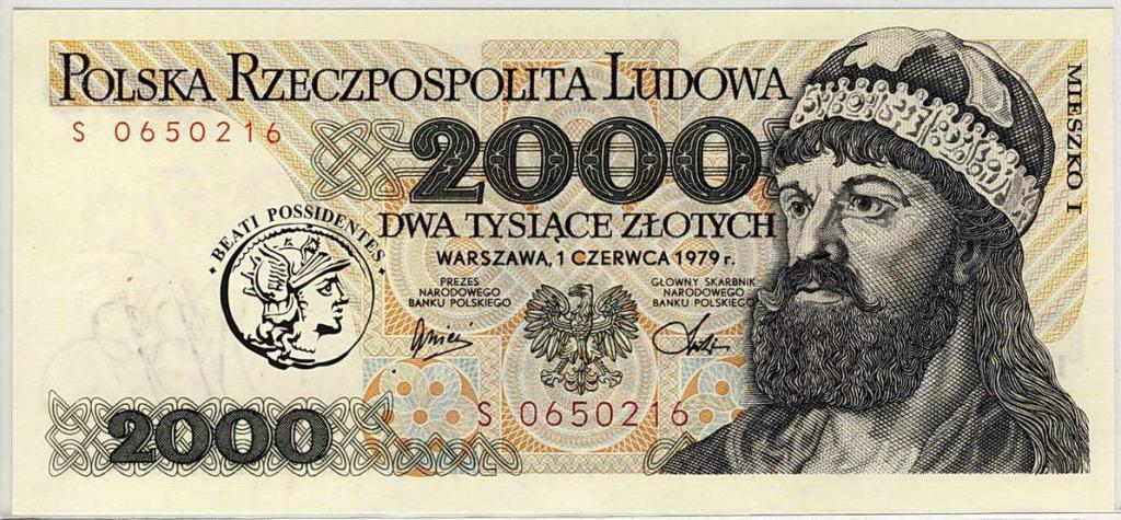 Polska 2000 złotych 1979 seria S st.1