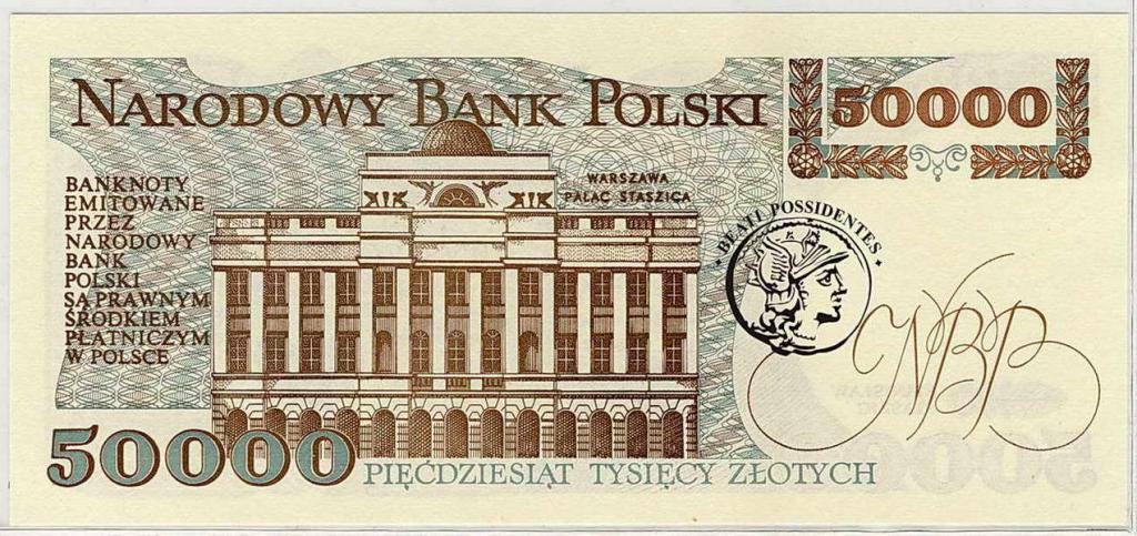 Polska 50 000 złotych 1989 seria T st.1