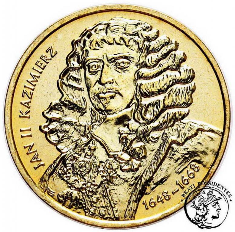 2 złote 2000 Jan Kazimierz st.2+