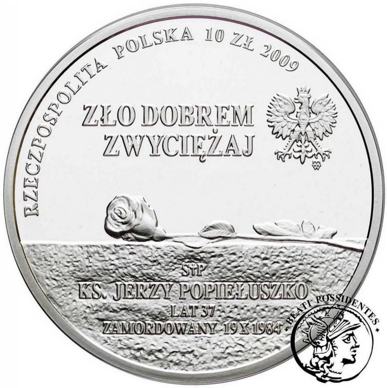 III RP 10 zlotych 2009 Popiełuszko st.L