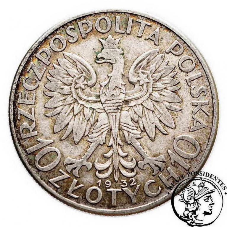 10 zlotych Głowa Kobiety 1932 lot 3 szt. st.3