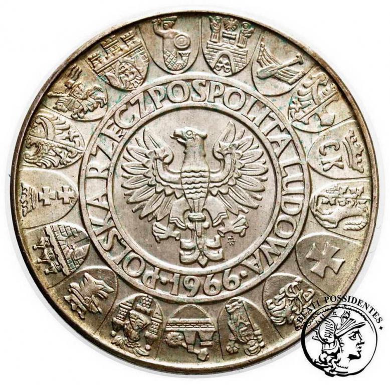 PRL 100 zlotych 1966 Millenium Ag st.1