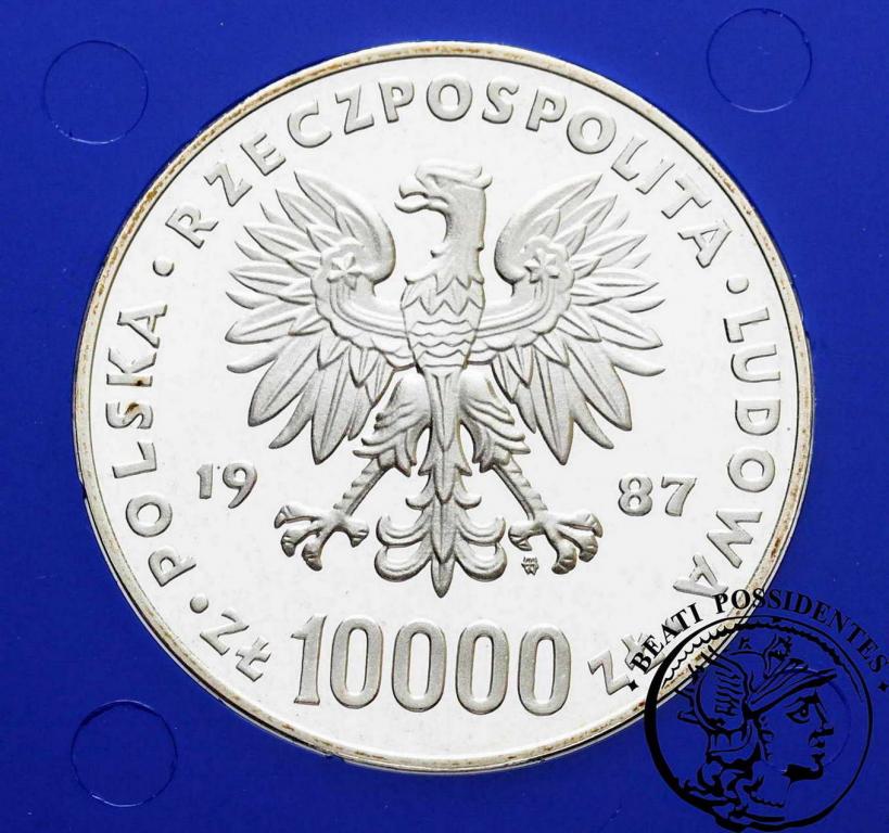 PRL 10 000 zlotych 1987 Jan Paweł II st.1