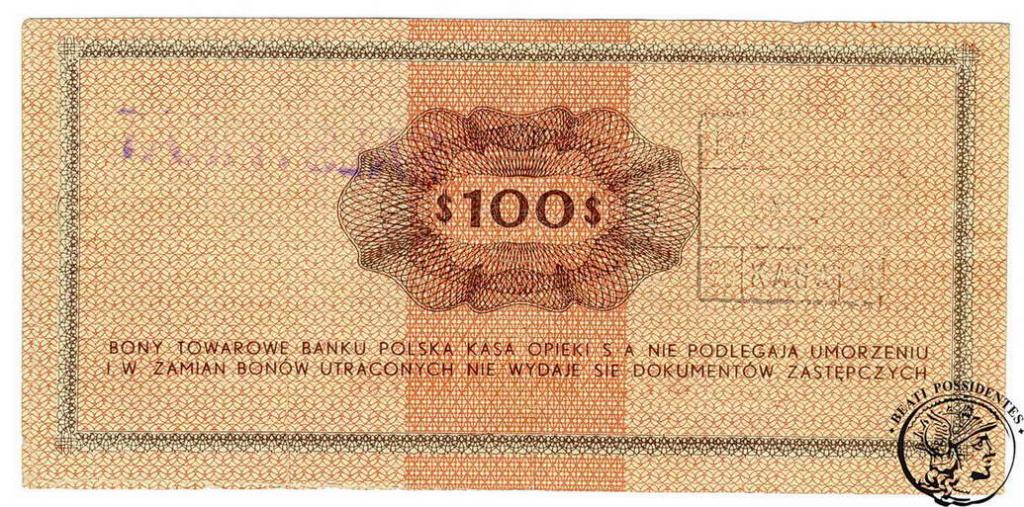 Falsyfikat 100 $ Dolarów 1969 Pewex st.3