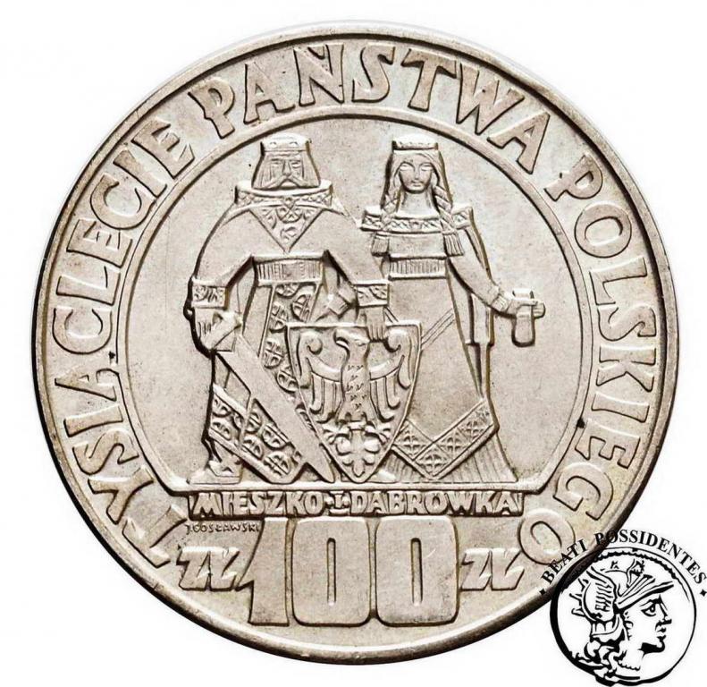 PRL 100 zlotych 1966 Millenium st.1-