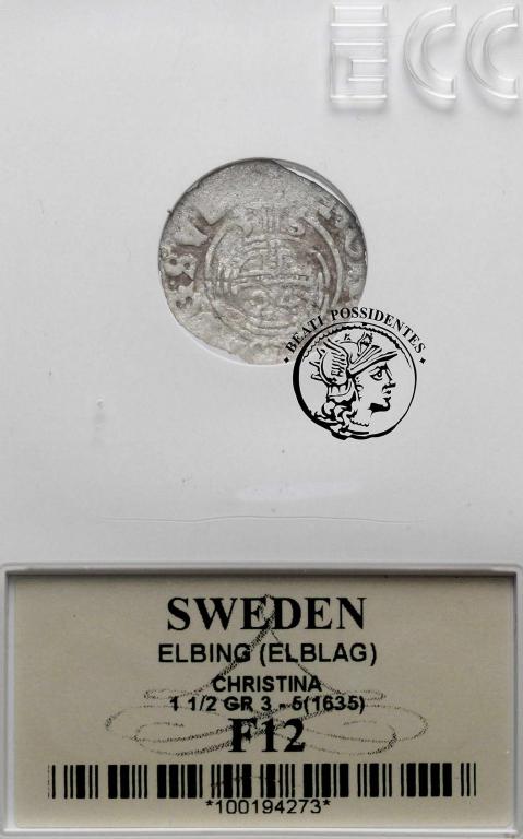 Elbląg (szwedz.) półtorak 1635 GCN F 12